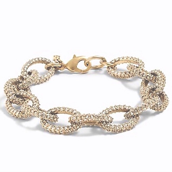 J. Crew Factory Jewelry - J. Crew Pave Crystal Link Bracelet